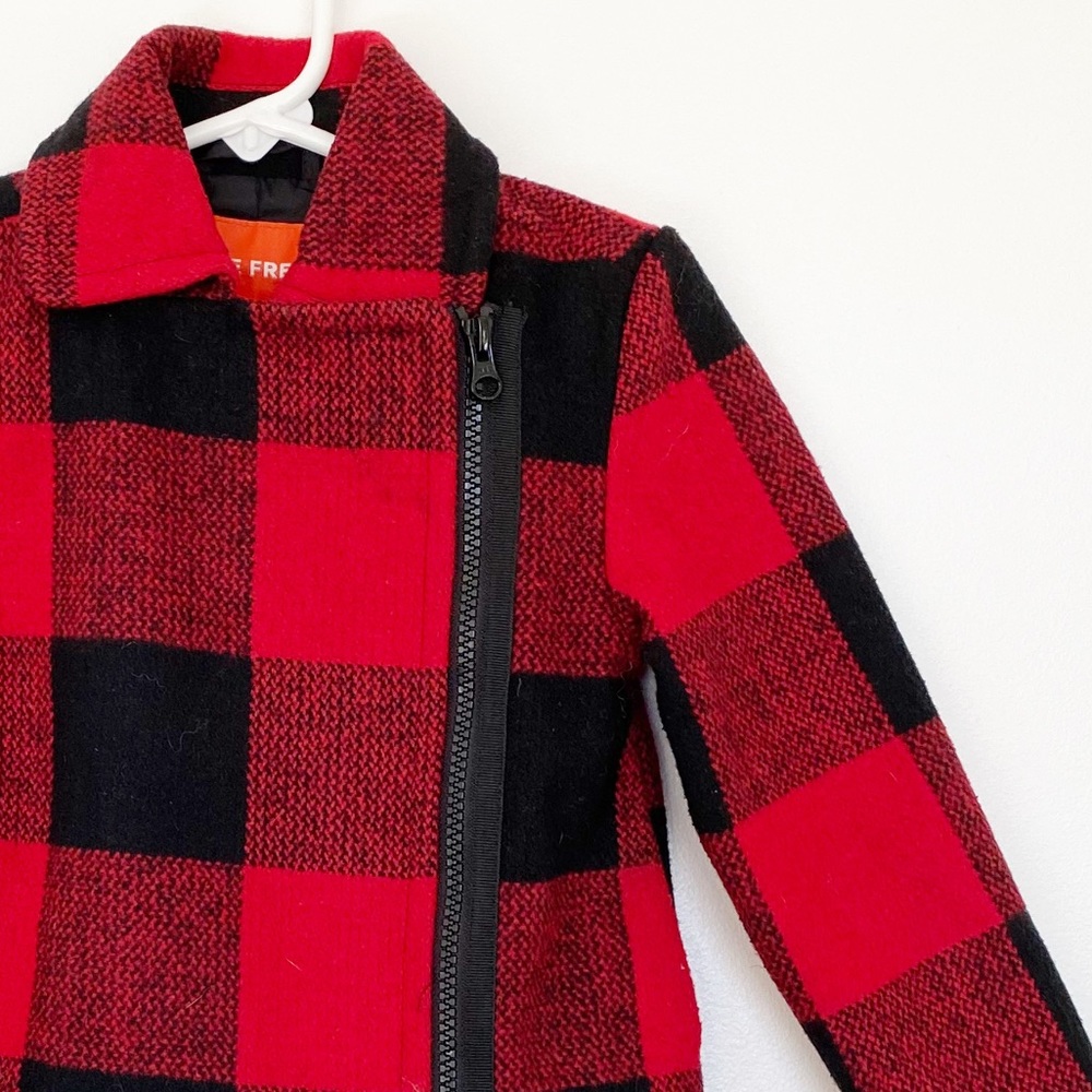 Buffalo Plaid Wool Coat